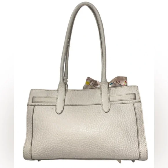 Dooney & Bourke Cream Leather Shoulder Bag - Picture 2 of 8